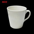 Dishwasher safe white 20oz bone china coffee mug with handle 1