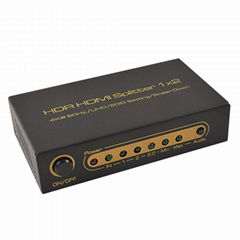 HDR HDMI splitter 1x2 scaler down