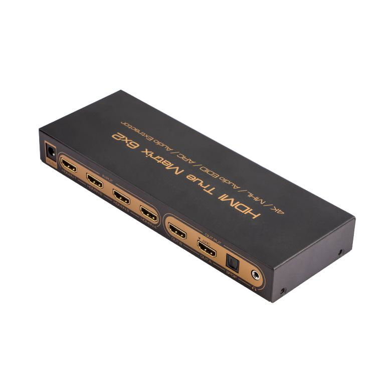 HDMI True Matrix 6X2 4K30Hz HDMI switcher HDMI splitter 3