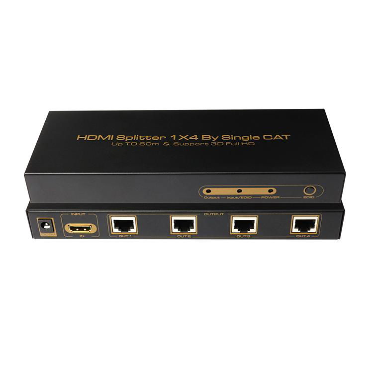 hdmi 1x4 splitter extender over cat 5 cat6 hdmi to cat6 1 in 4 out hdmi extender 2
