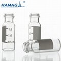 High quality manufacturing 2ml 9-425 screw clear glass HPLC vial with patch 1