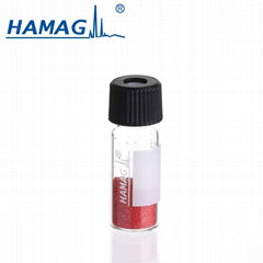 High quality manufacturing 2ml 8-425 screw clear glass HPLC vial with patch