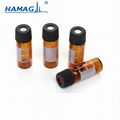 High quality manufacturing 2ml 8-425 screw amber glass HPLC vial with patch 1