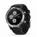 Garmin fenix 5 Plus 47mm Glass Multisport GPS Watch Silver&Black Band