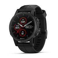 Garmin fenix 5S Plus 42mm Sapphire Multisport GPS Watch Black&Black Band 