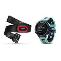 Garmin Forerunner 735XT HRM4-Run Multisport GPS Watch Midnight&Frost Blue Bundle