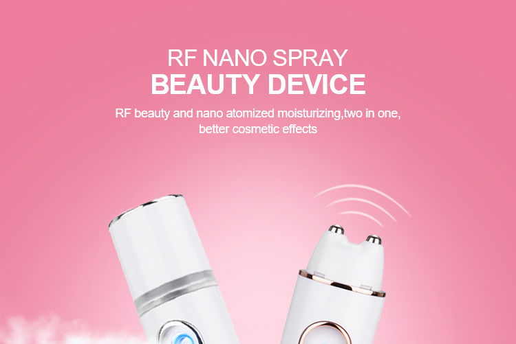Portable Radio Frequency RF Beauty Device Nano Spray Steam Facial SkinRemover