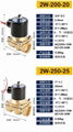 廠家直銷兩位兩通黃銅材質電磁閥220V 2W 08 10 15關閥 電動閥 4