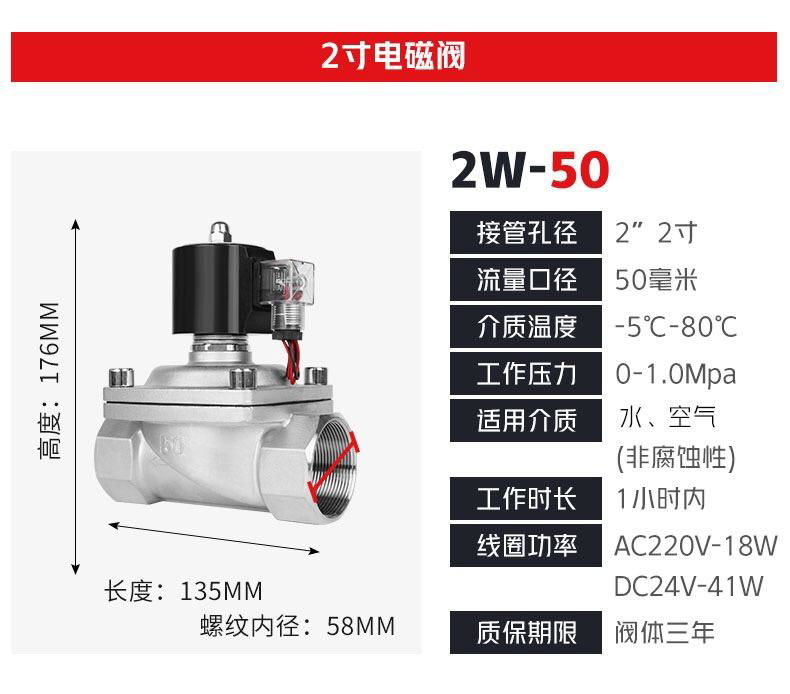 不鏽鋼常閉電磁閥ZQDF-15B ZQDF-20B ZQDF-25B 4