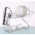 2019 classic kitchen dish rack two layer s shape dish drying rack 3