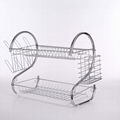 2019 classic kitchen dish rack two layer s shape dish drying rack 2