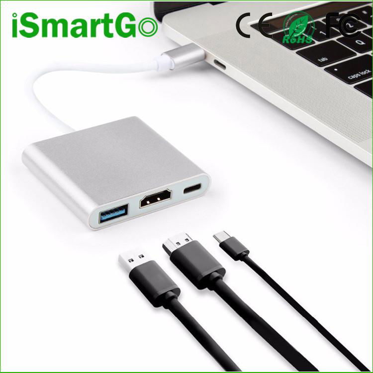 3 in 1 USB-C 3.1 to HDMI Adapter Factory for MacBook