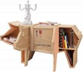 創意動物木質書櫃