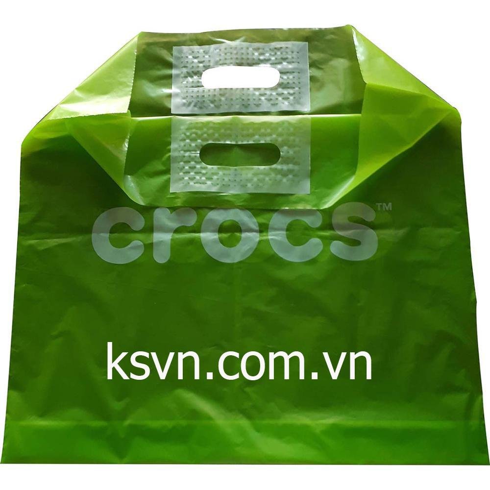 Patch Handle LDPE Plastic Shopping Carrier Bags with Bottom Gusset