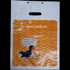 PE Block Head Die Cut Packaging Plastic Bag