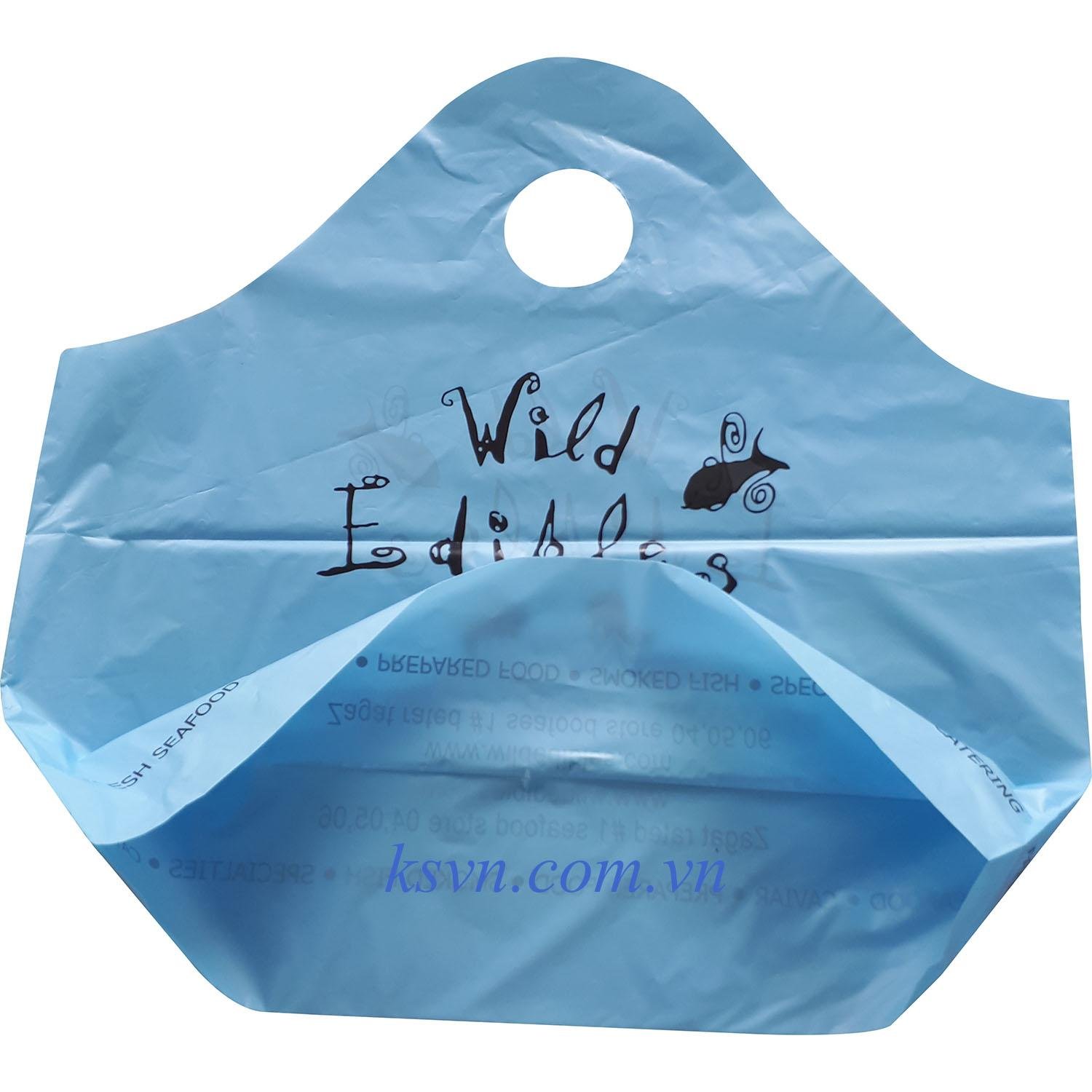 Cheap Price PO Custom Print Wave Top Plastic Bag with Bottom Gusset 2