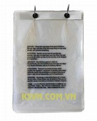 Plastic wicket bag with printing