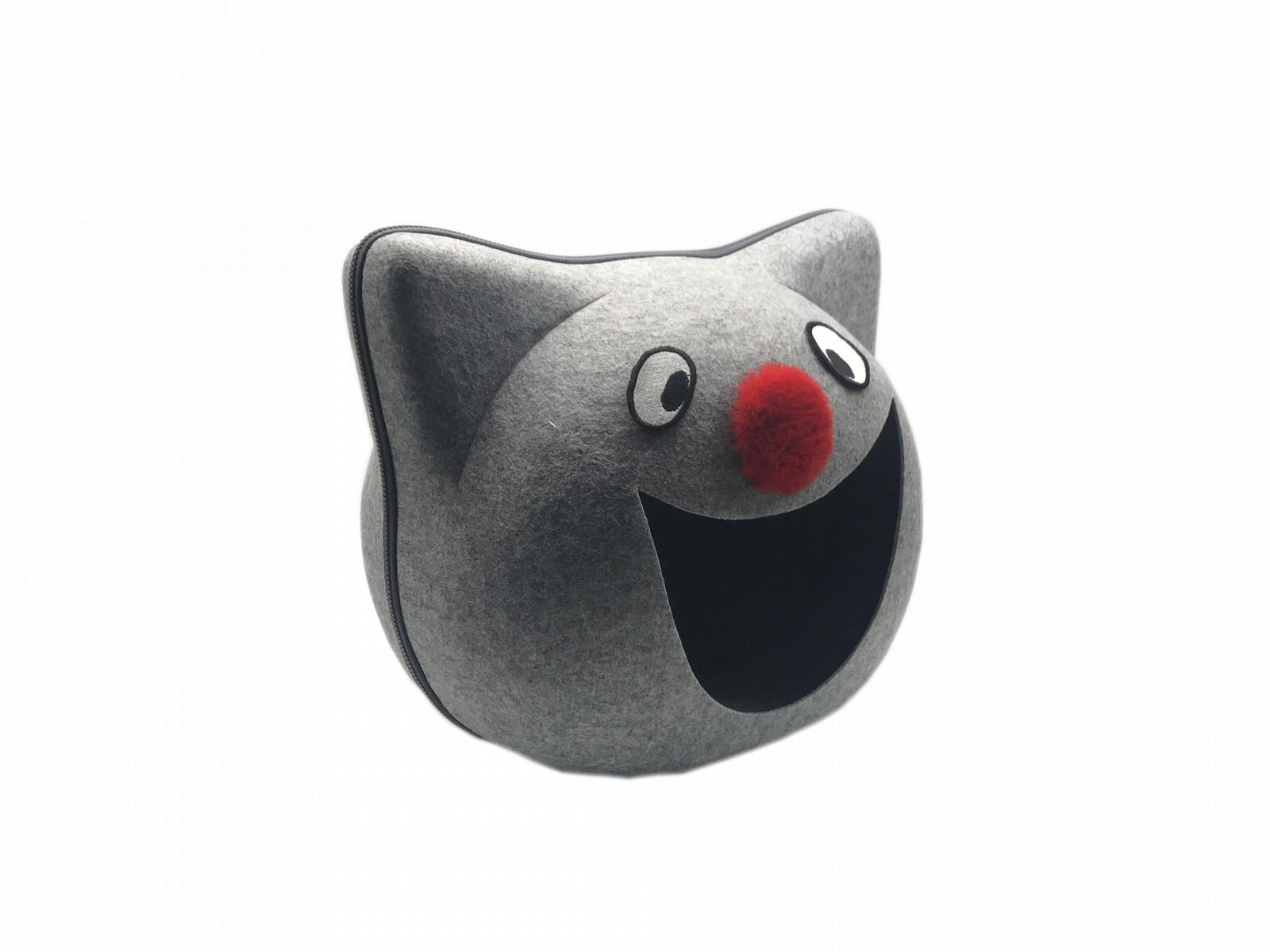 Felt Cat Cave Pet House Dog Bed Lovely Pumpkin Shape 4