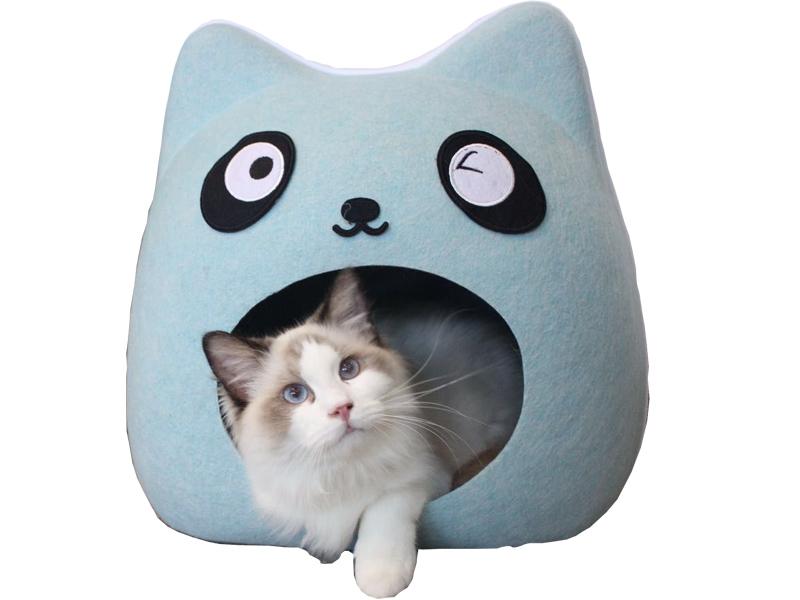 Felt Cat Cave Pet House Dog Bed Lovely Panda Shape