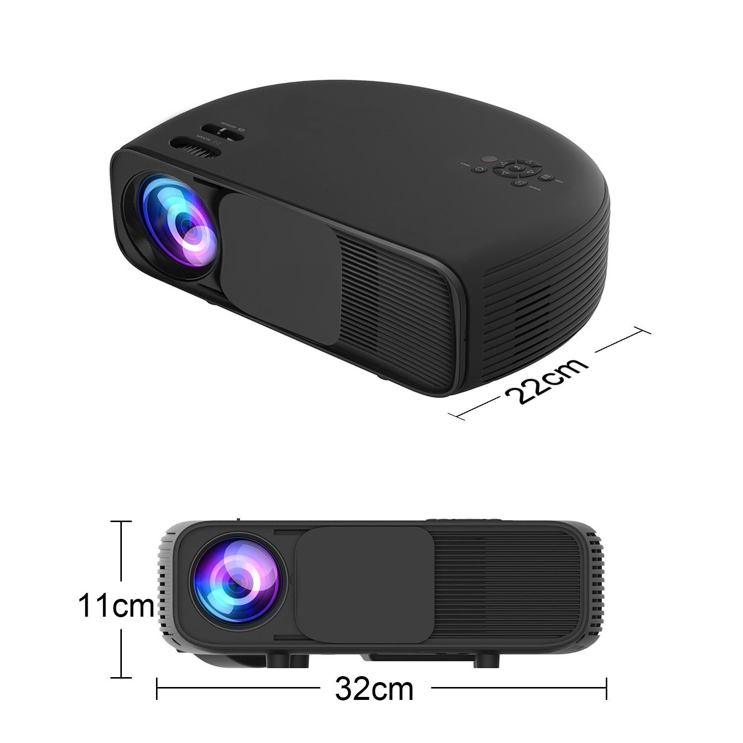 3200 Lumens high lumen mini led projector 1280*800 support 1080 for home theater 5