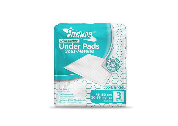 basic absorption Various sizes Incare Underpads Jarvex Underpads