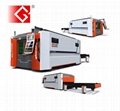 Full closed fiber laser metal sheet cutting machine with exchange table 3