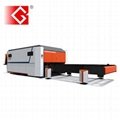 Full closed fiber laser metal sheet cutting machine with exchange table 4