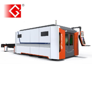 Full closed fiber laser metal sheet cutting machine with exchange table 5