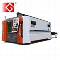 Full closed fiber laser metal sheet cutting machine with exchange table 2