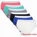 Closecret Women 6 Pack Comfort Cotton Stretch Classic Briefs Panties  