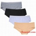 Closecret Lingerie Women's 4 Pack Comfort Soft Boyshort Cotton Panties Underwear