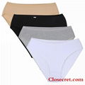 Closecret Women Comfort Cotton Stretch High Cut Briefs Panties 1