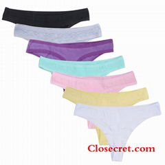 Closecret Women's Simple and Comfortable Panties Cotton G-strings Thong  