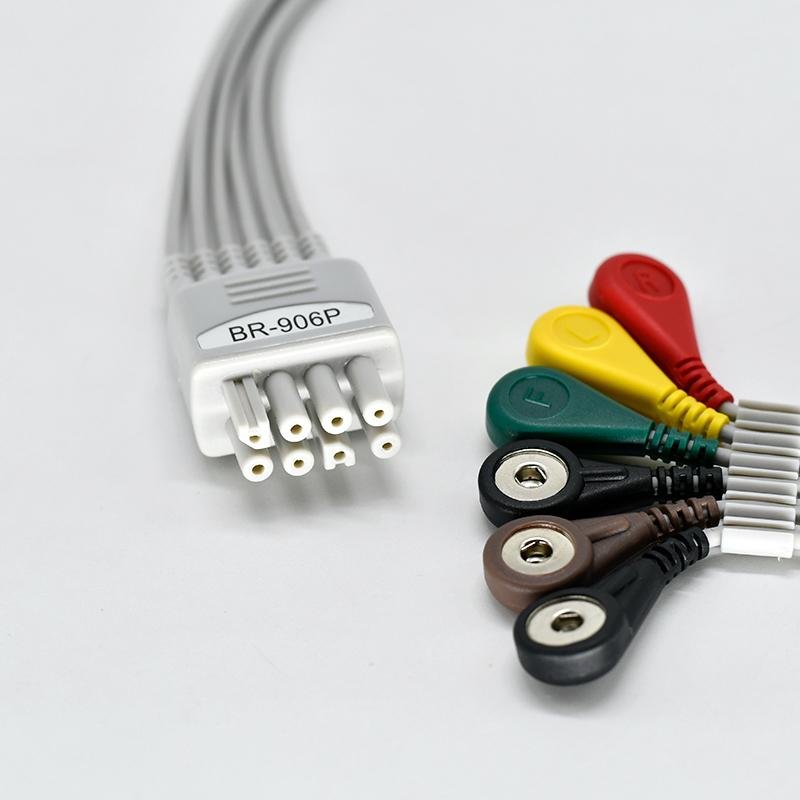 Compatible with Nihon Kohden 906 six-lead ECG lead wire splitter 2