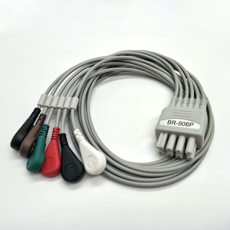 Compatible with Nihon Kohden 906 six-lead ECG lead wire splitter 4