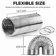 Double layers aluminum air duct hose for HVAC