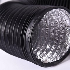 8" 10m black&white pvc aluminum flexible air duct