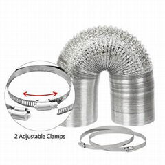 Non-insulated double layer Aluminium Flexible Ducting for kitchen