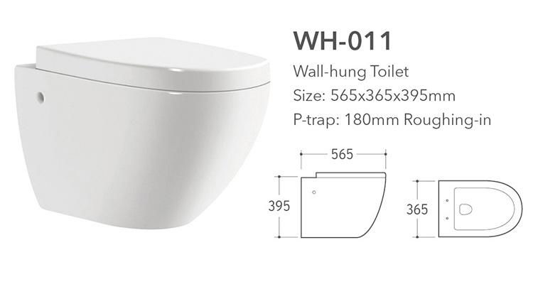 Cheap Sanitaryware Chinese Ceramic Wall Hung Toilet 2