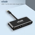 Type-c Docking dock station hub PD Port VGA Audio USB hdd docking station  4