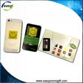 Popular gift silicone mobile phone smart card sleeve with screen cleaner 2
