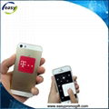 Popular gift silicone mobile phone smart card sleeve with screen cleaner 3