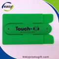 Custom Logo Phone Wallet Promotional Silicone Mobile Pocket with Stand Holder 3