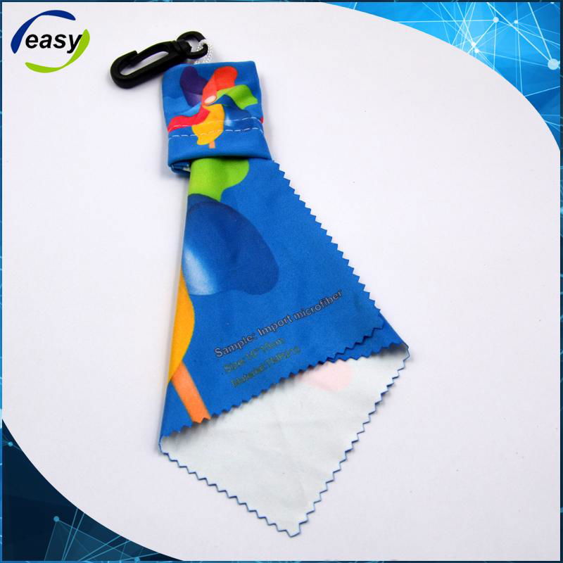 Newestly design promotional gift microfiber glasses pouch and cleaning cloth set 5