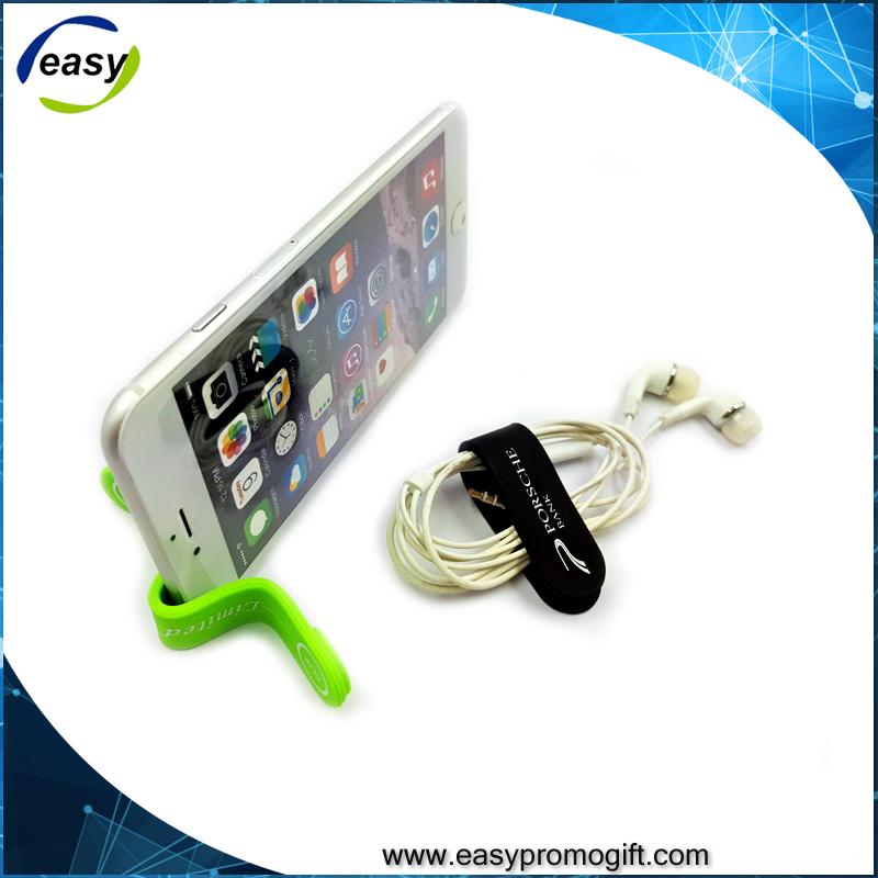 Multi purpose bendable silicone magnet clip for mobile phone 3