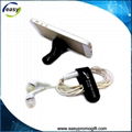 Multi purpose bendable silicone magnet clip for mobile phone 4