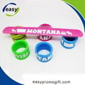 wholesale promotional custom printing silicone slap bracelet 1