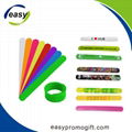 wholesale promotional custom printing silicone slap bracelet 3