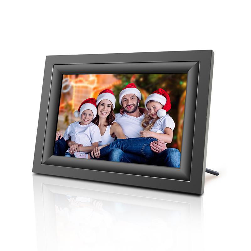 10 inch smart wifi picture frame IPS screen touch panel with iOS Android APP