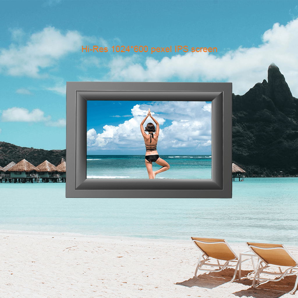 10 inch smart wifi picture frame IPS screen touch panel with iOS Android APP 2